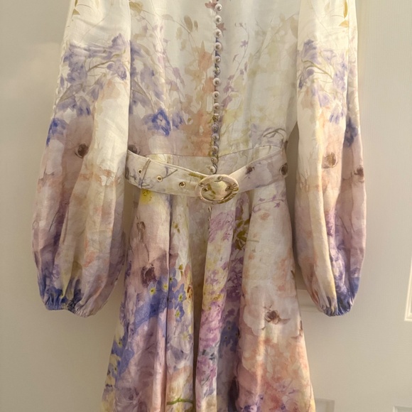 Zimmermann Rhythmic  Linen Mini Dress Size 0 - Picture 3 of 5